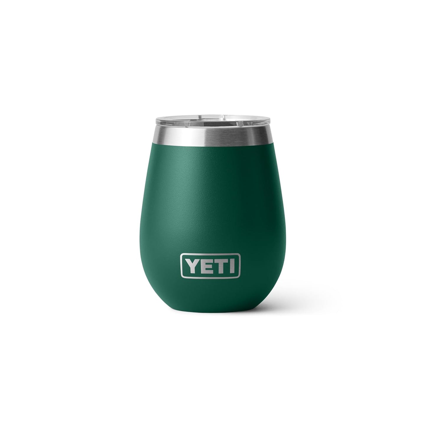 YETI Rambler 10 oz Wine Tumbler, Vacuum Insulated, Stainless Steel with MagSlider Lid, Black Forest Green