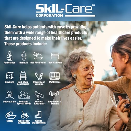 Skil-Care Heels-Off with Gel Insert, 16”L x 26”W x 7”H - Additional Comfort for Wheelchair or Geri-Chair Patients, Wheelchair Cushions and Accessories, 503167