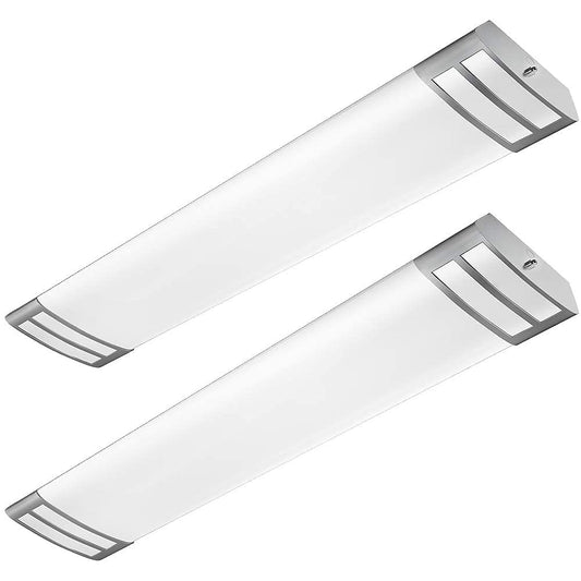 ANTLUX 4ft LED Flush Mount Linear Lights 40W 4500lm Kitchen Light Fixtures, 4000K, 4 Foot led Kitchen Ceiling Light fixtures for Living Room, Laundry, Replace for Fluorescent Version 2 Pack