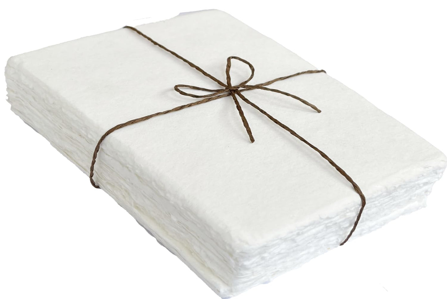 Handmade Cotton Paper with Deckle Edge Recycled Cotton Rag Mixed Media Card Stock for Watercolor, Writers, Invitations, Crafts (6x8 inch "A5", 150gsm, 50 Pack)