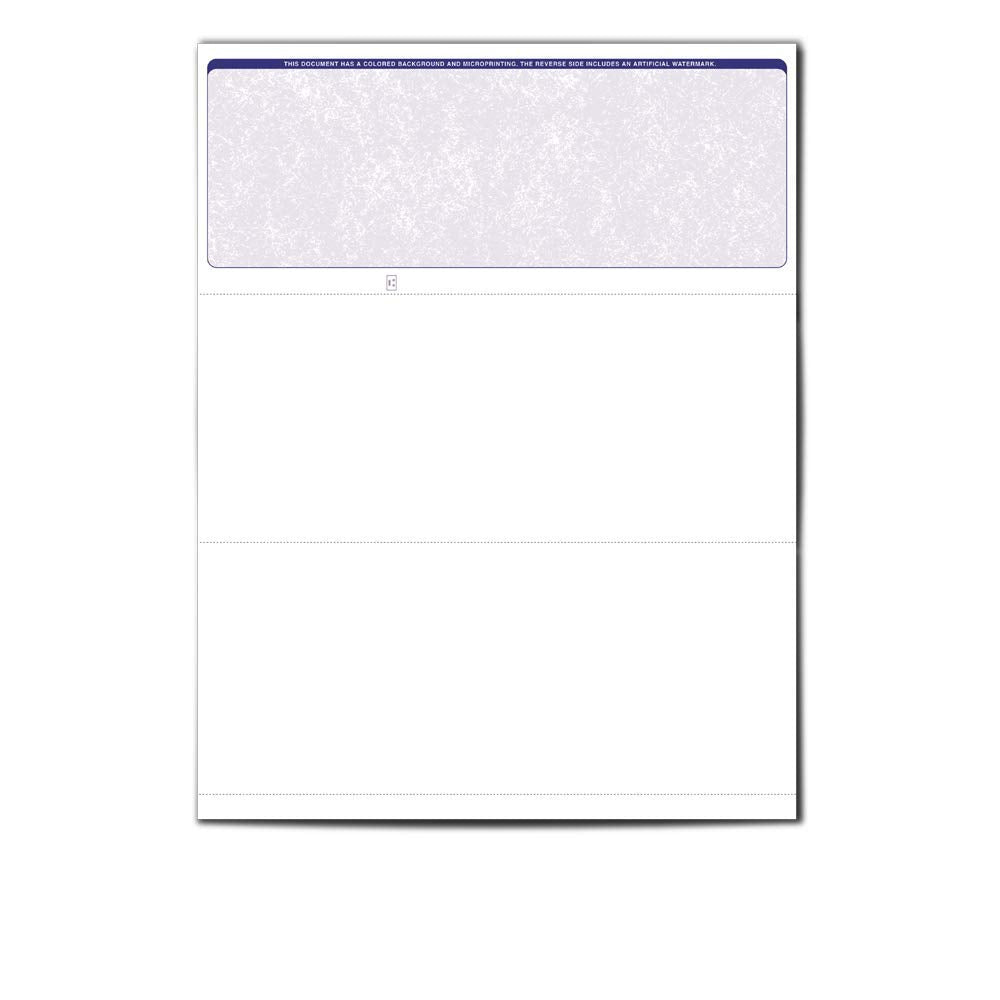 VersaCheck ValueChex - 1000 Blank Business Voucher Checks - Blue Classic - 1000 Sheets Form #1000 - Check on Top