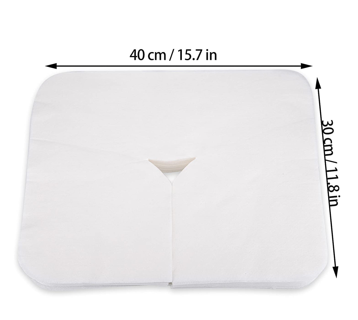YEEOZOE 500 Count Face Cradle Covers for Massage Table, Medical-Grade Nonwoven Disposable Headrest Covers for Massage Chair, 12 * 16 inches SPA Face Rest Cover