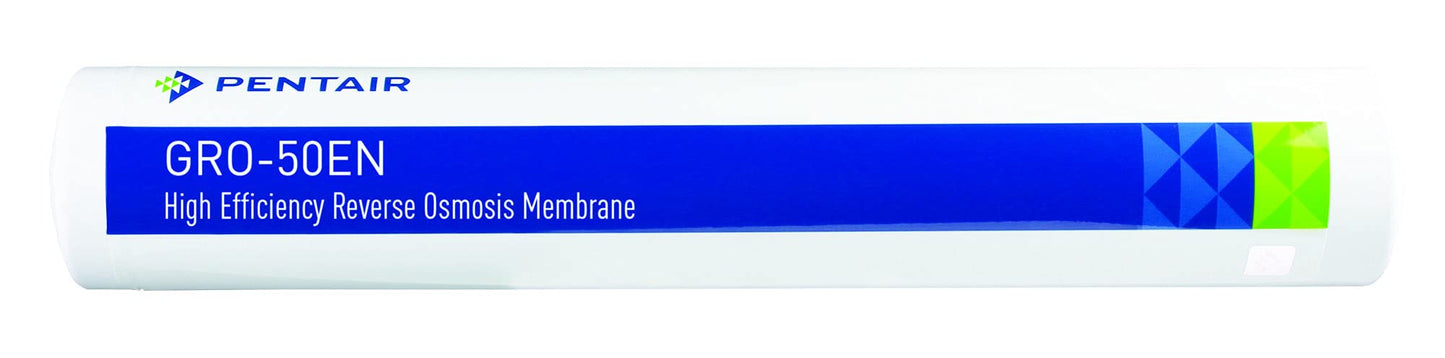 Pentair Pentek GRO-50EN High Efficiency Reverse Osmosis Membrane, TLC Encapsulated Replacement Membrane with Permeate Check Valve, 150 ML/Minute Drain Line Flow Control, 50 GPD Flow Rate
