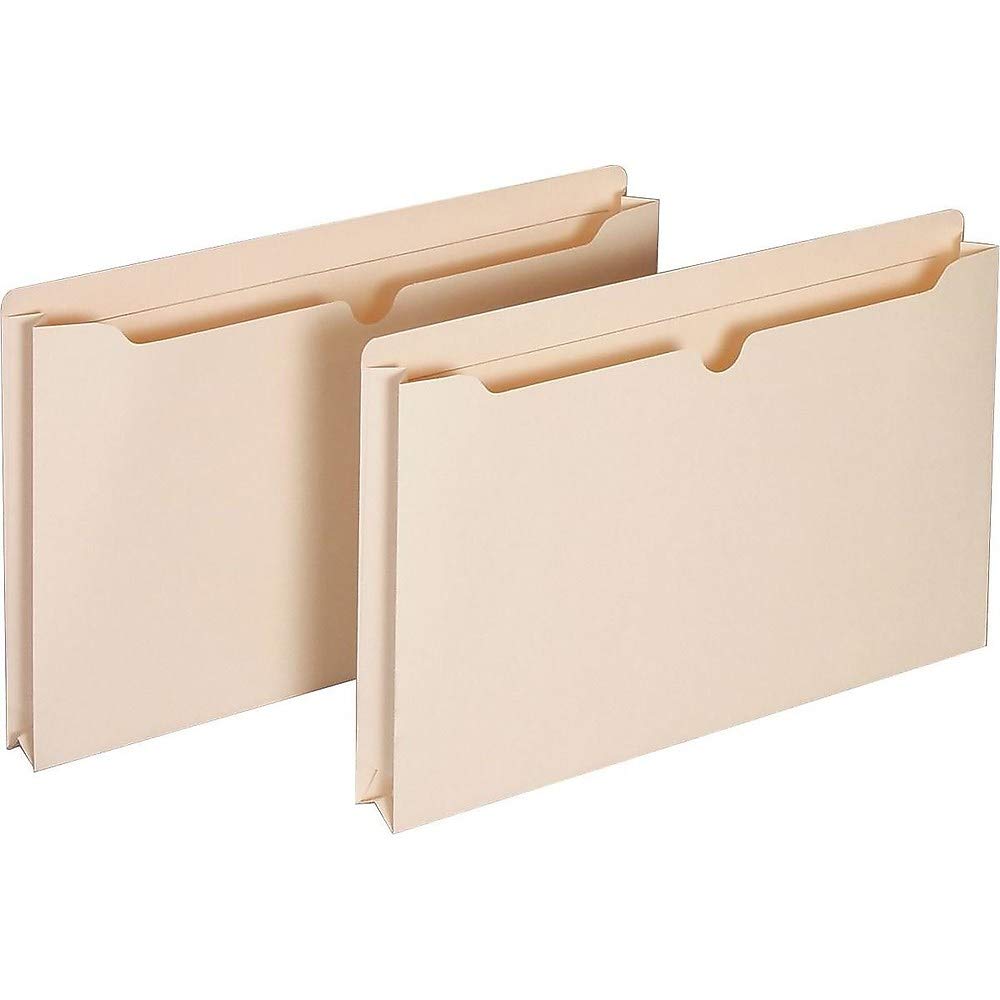 Staples Manila File Jackets with Reinforced Tab, Legal Size, 2‑Inch Expansion, Durable Construction for Secure Document Storage – 50/Box
