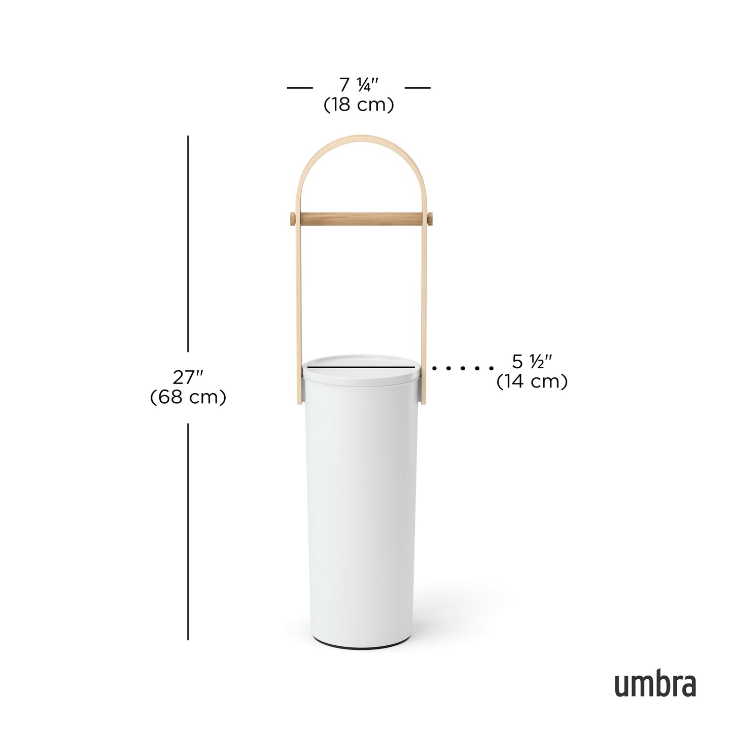 Umbra Bellwood Toilet Paper Stand Holder with Reserve Storage Compartment for 3 Rolls