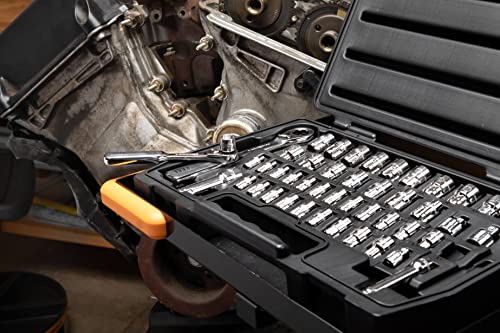 GEARWRENCH 46 Pc. 1/4" & 3/8" Drive 6 Pt. Pass-Thru™ Mechanics Tool Set, SAE/Metric - 8946