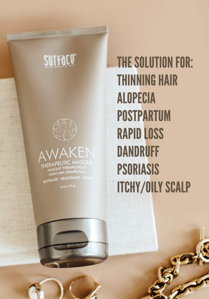 SURFACE Hair Awaken Therapeutic Masque, Scalp And Hair Rejuvenating Mask for Thinning Hair, 6 Oz.