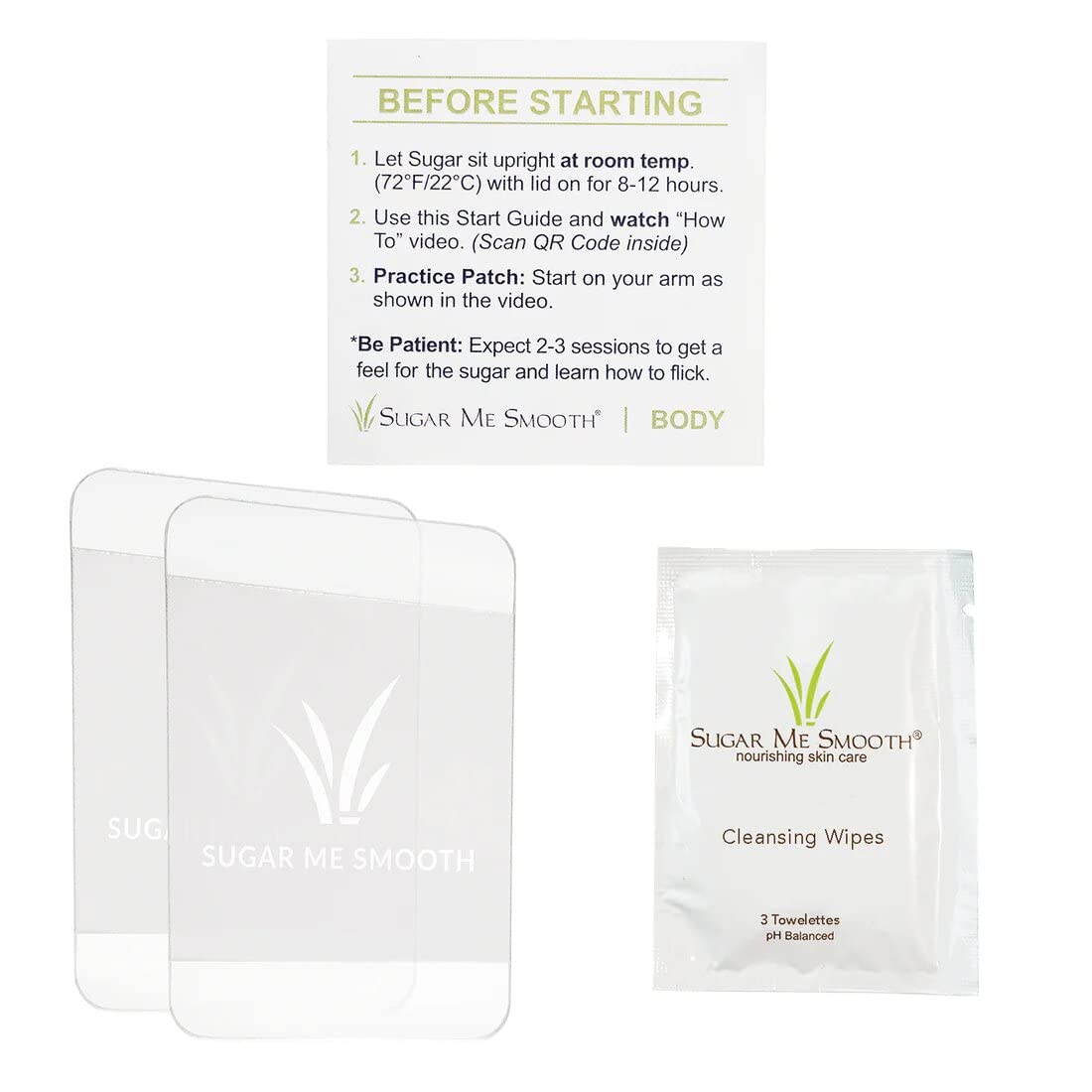Sugar Me Smooth Body Sugar Wax Kit – Gentle On Skin And Less Painful Hair Removal In A Simple System, No Strips, No Heat, Water Soluble All-Natural Solution For All Skin & Hair Types
