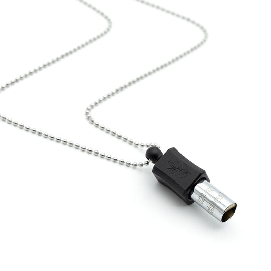 528 Hz Meditation Necklace Quit Smoking Necklace Breathing Frequency Sound Healing Device by Adjusting The Breathing for Anxiety & Stress Relief Mindfulness (Black)
