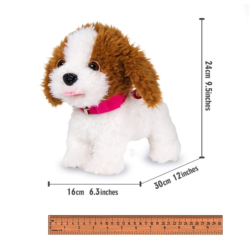 WEofferwhatYOUwant Interactive Robot Dog, Plush Goldendoodle Teddy with 12 Voice Commands - Speech Recognition, Walks Barks Sings Dances Push-Ups, Educational Talking Pet for Kids Seniors, Ages 3+