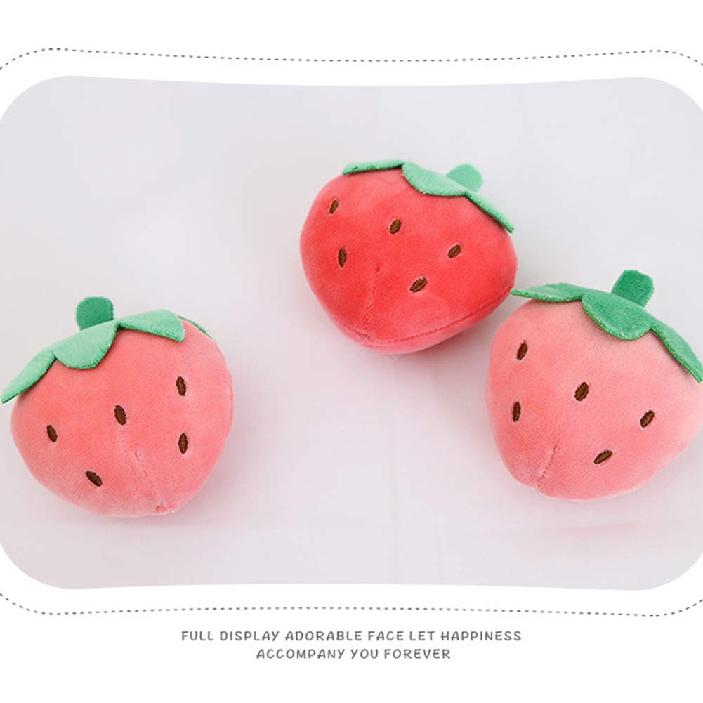REFAHB Cute Throw Pillow Stuffed Strawberry Toys Removable Fluffy Creative Gifts for Teens Girls Kids