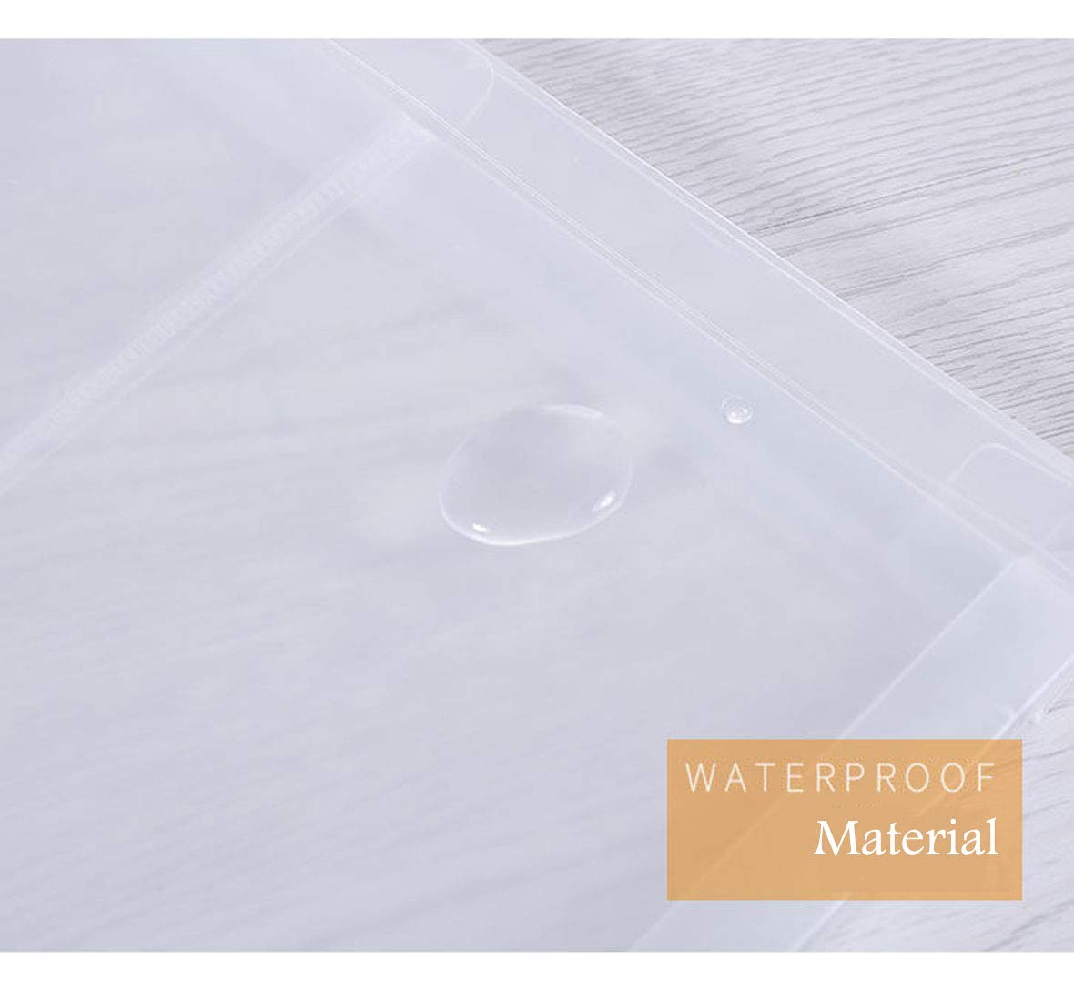 YESSART 9x12 Clear Zip Plastic Envelopes File Document Paper Holder Pack of 24 (24 Pack)