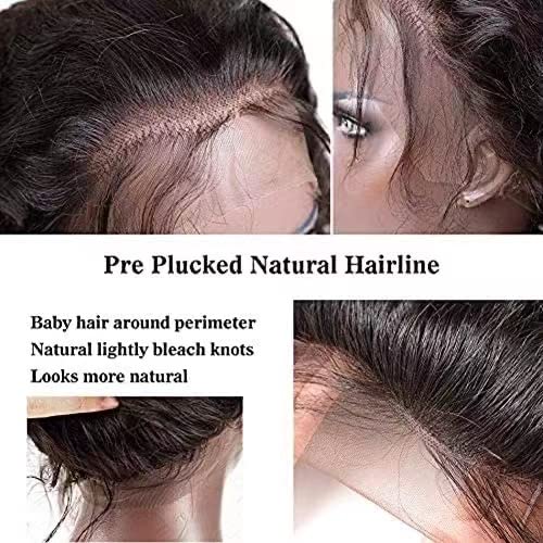 13x4 Lace Front Wigs Human Hair Pre Plucked Wet and Wavy Human Hair Wigs for Black Women Glueless Brazilian Curly Lace Frontal Wigs Human Hair Natural Color 180% Density (24 Inch)