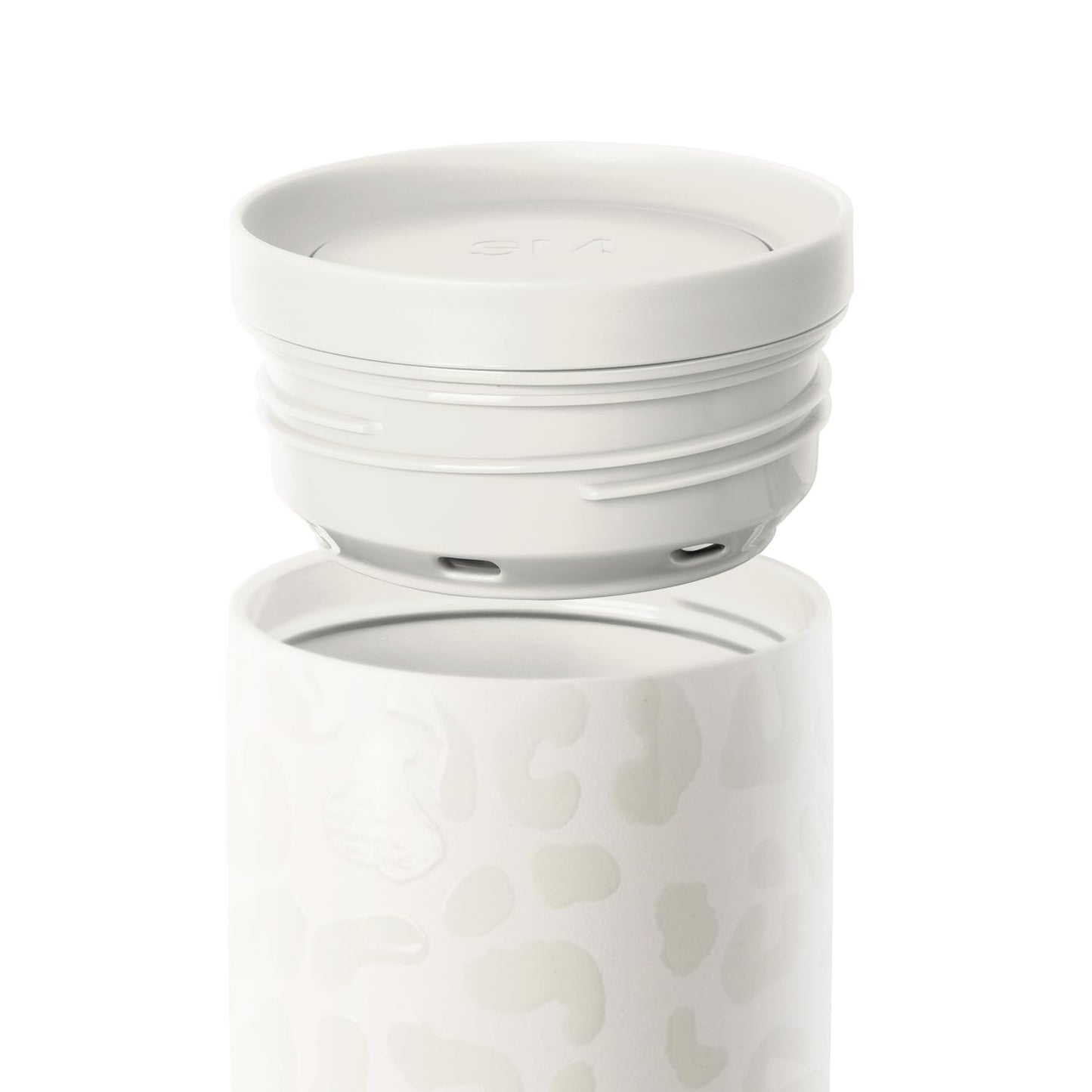 Simple Modern Travel Coffee Mug Tumbler with 360° Lid | Ceramic-Lined Insulated Stainless Steel Cold Brew Iced Coffee Cup | Gifts for Women Her Him | Voyager Signature | 16oz | Cream Leopard
