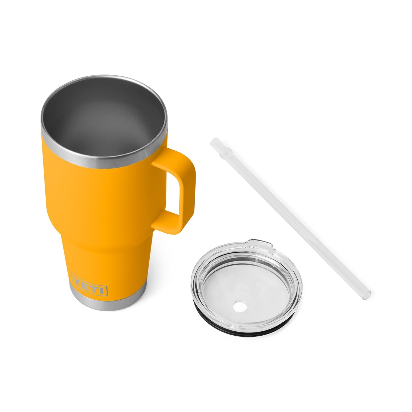 YETI Rambler 35 oz Tumbler with Handle and Straw Lid, Travel Mug Water Tumbler, Vacuum Insulated Cup with Handle, Stainless Steel, Beekeeper