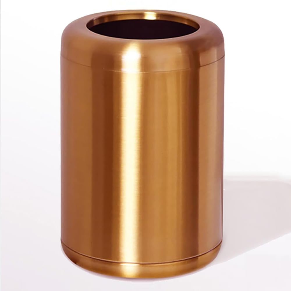 LEASYLIFE 8L/2.1gal Brushed Nickel Gold Trash Can, Rose Gold, Brass for Bathroom, Powder Room, Bedroom, Office