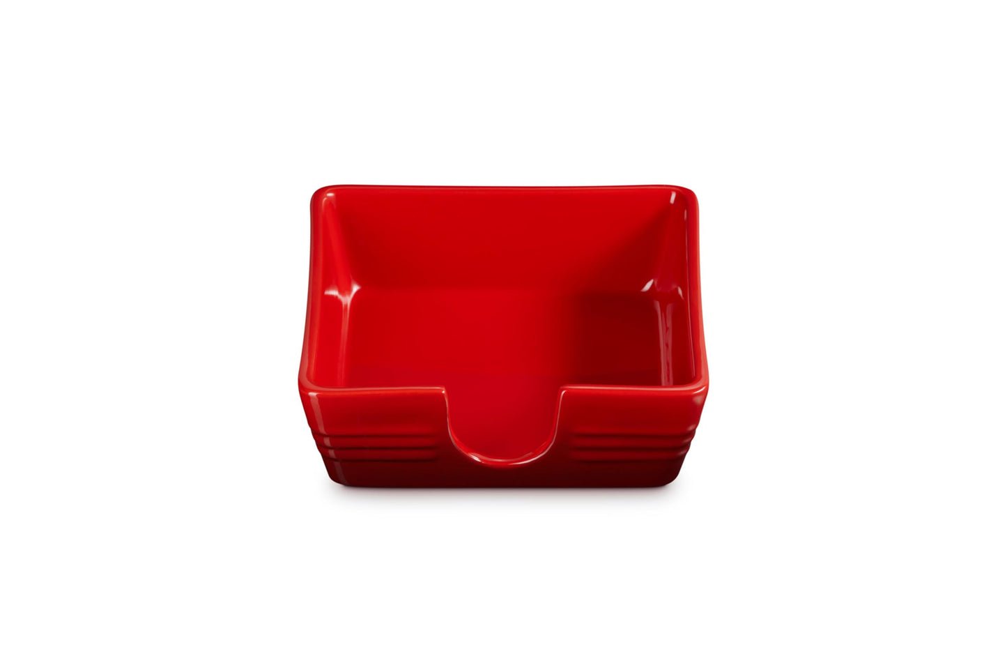Le Creuset Stoneware Signature Cocktail Napkin Holder, 6 ", Cerise