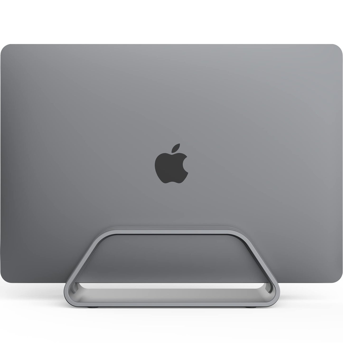 HumanCentric Vertical Laptop Stand for MacBook, Compatible with MacBook Pro Stand, MacBook Air Stand, Laptop Holder for Apple Laptop Desk Stand, Laptop Vertical Stand, MacBook Stand in Space Gray