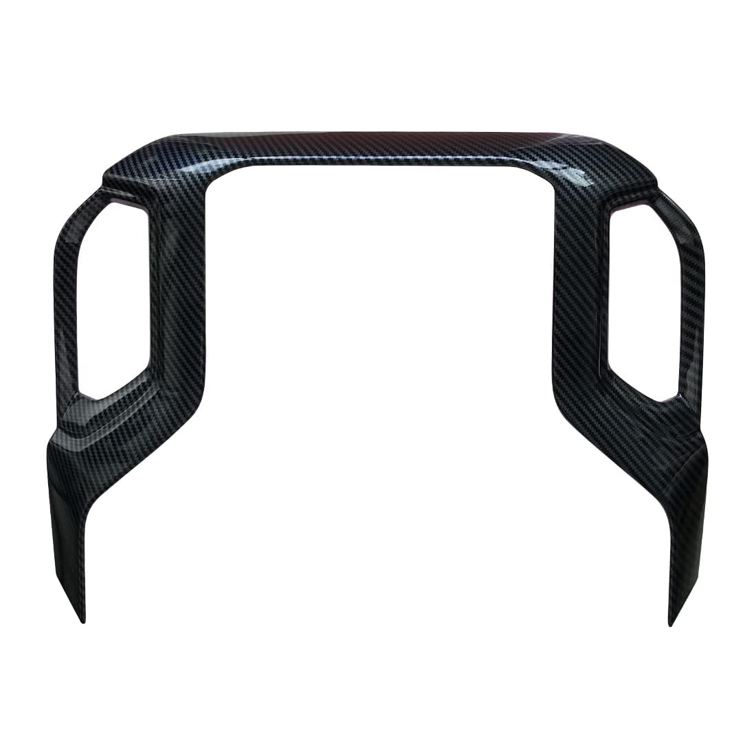 ruihe ‌Carbon Fiber Color Radio & Navigation Control Panel Cover Trim for 2019-2025 GMC Sierra/Chevy Silverado 1500/2500HD/3500HD - ABS Plastic Dash Frame Upgrade (High Version)