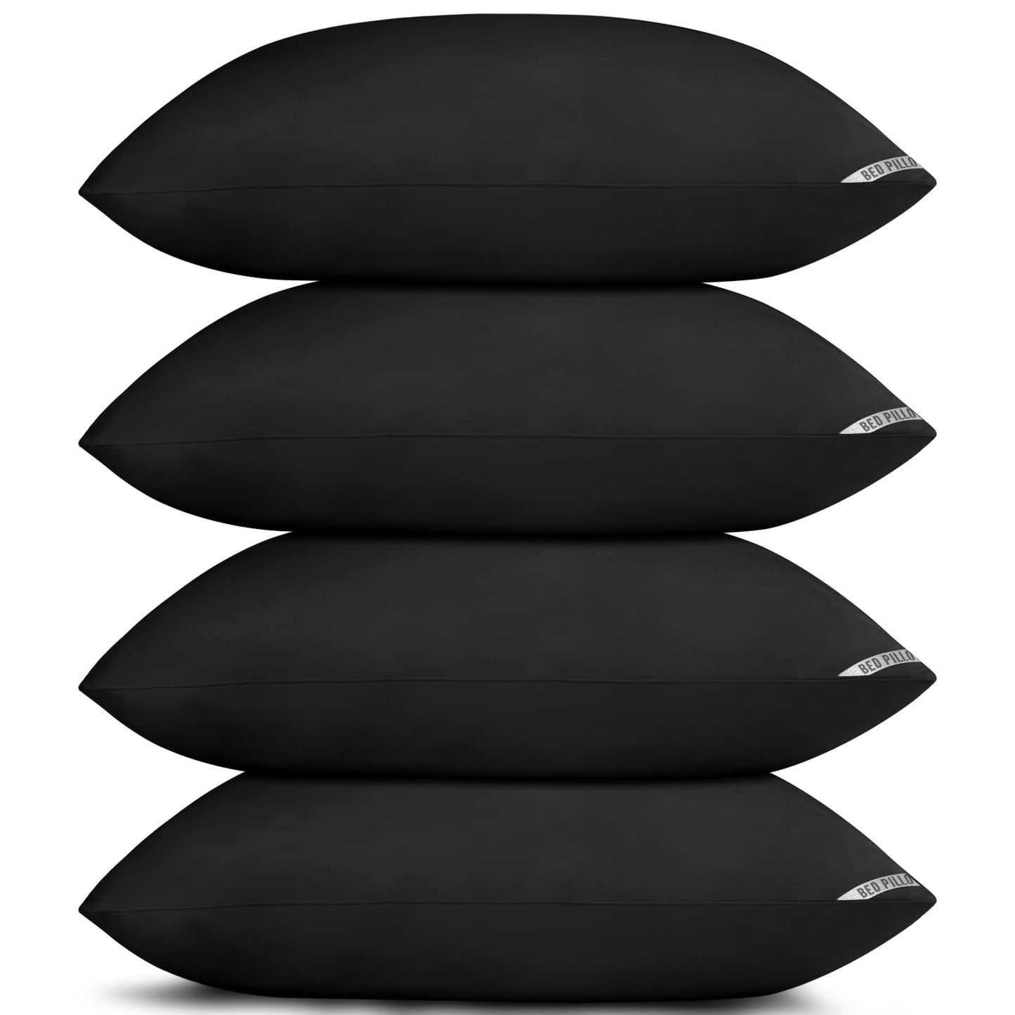 Piwaal Bed Pillows King Size 4-Pack - Down Alternative Plush Fill for Back, Stomach & Side Sleepers - Breathable & Supportive Hotel Style Pillows