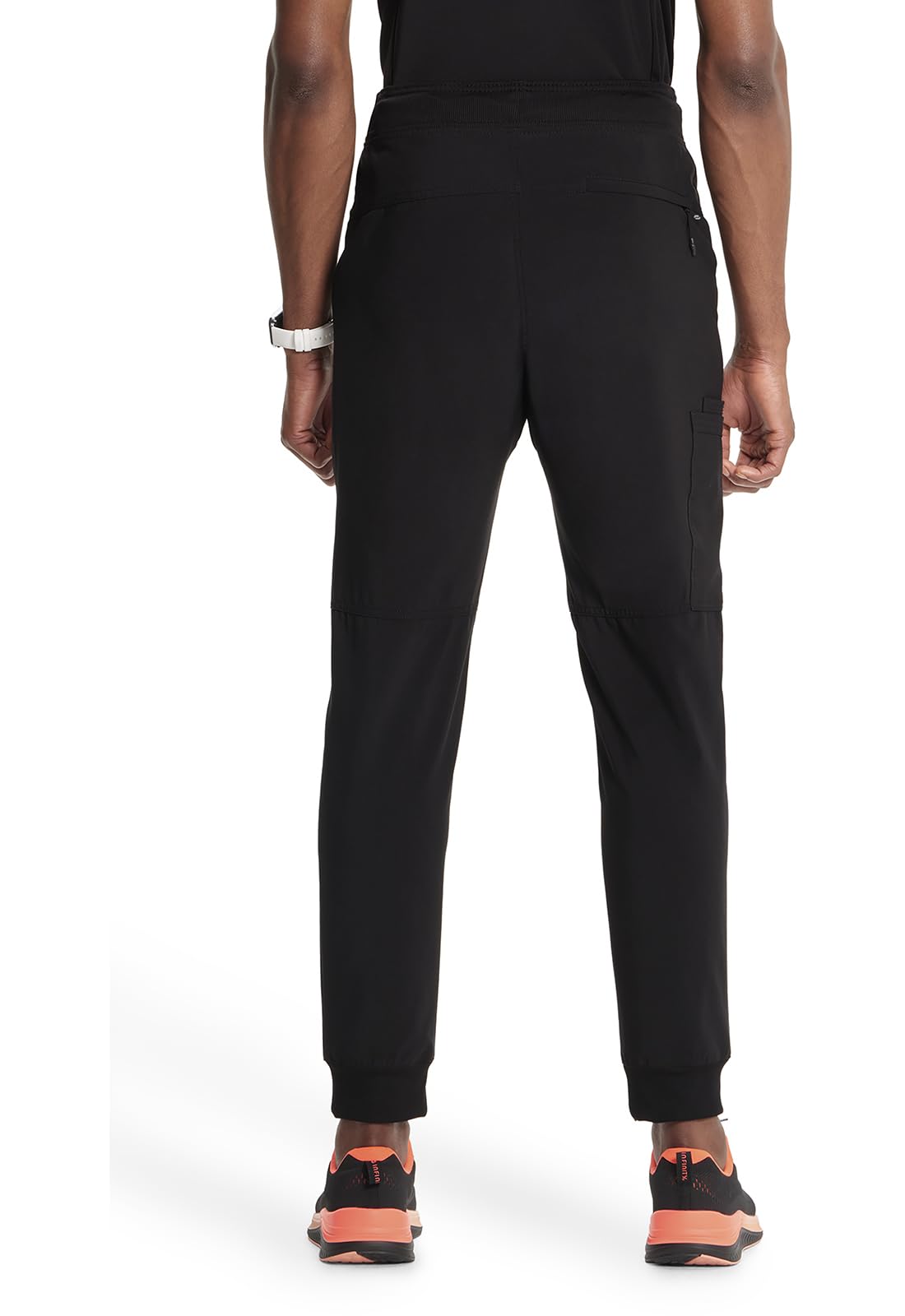 Infinity Cherokee Men's Jogger Pants with Drawstring Waist Mid Rise 5 Pockets Bottoms CK004A, M, Black