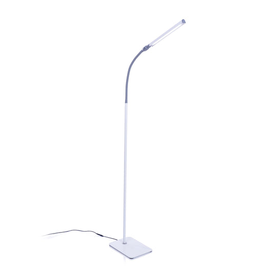 daylight Company Uno Pro Floor lamp, Standing Lamp for Living Room, Bedroom, Salon, Office, Touch Control, Flexible Arm, Sleek Design, White