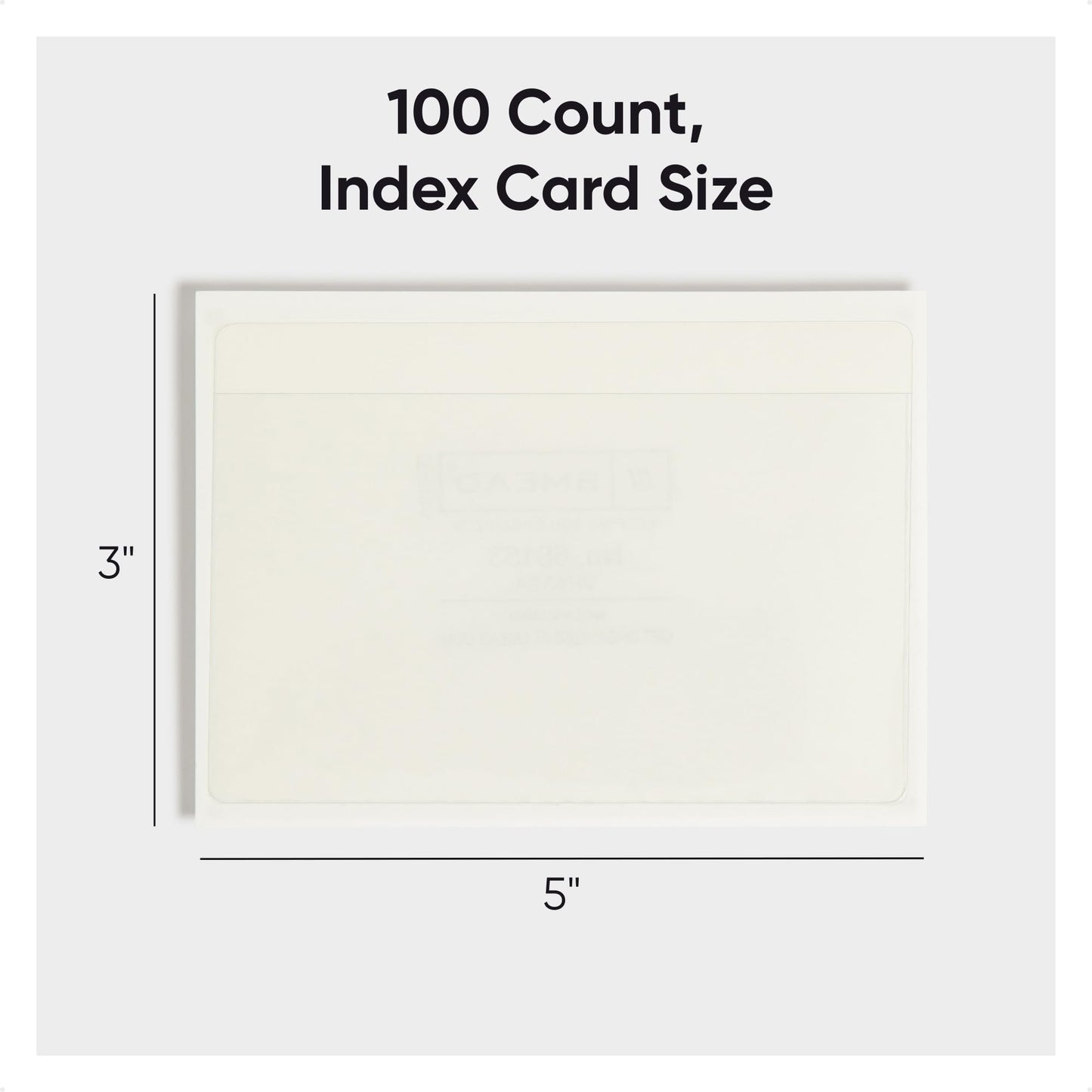 Smead Self-Adhesive Poly Pocket, Document Size, Clear Pockets, Storage Labels, 100 per Box, 135 Mm W x 92 Mm H, 68153