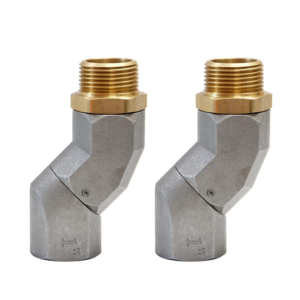 A ABIGAIL 2PCS 1" Fuel Transfer Hose Swivel 360 Rotating Connector for Fuel Nozzle Multi Plane Fuel Plane Swivel
