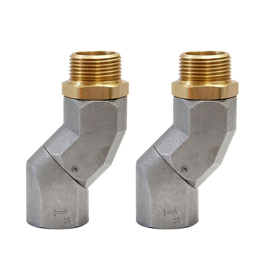A ABIGAIL 2PCS 1" Fuel Transfer Hose Swivel 360 Rotating Connector for Fuel Nozzle Multi Plane Fuel Plane Swivel