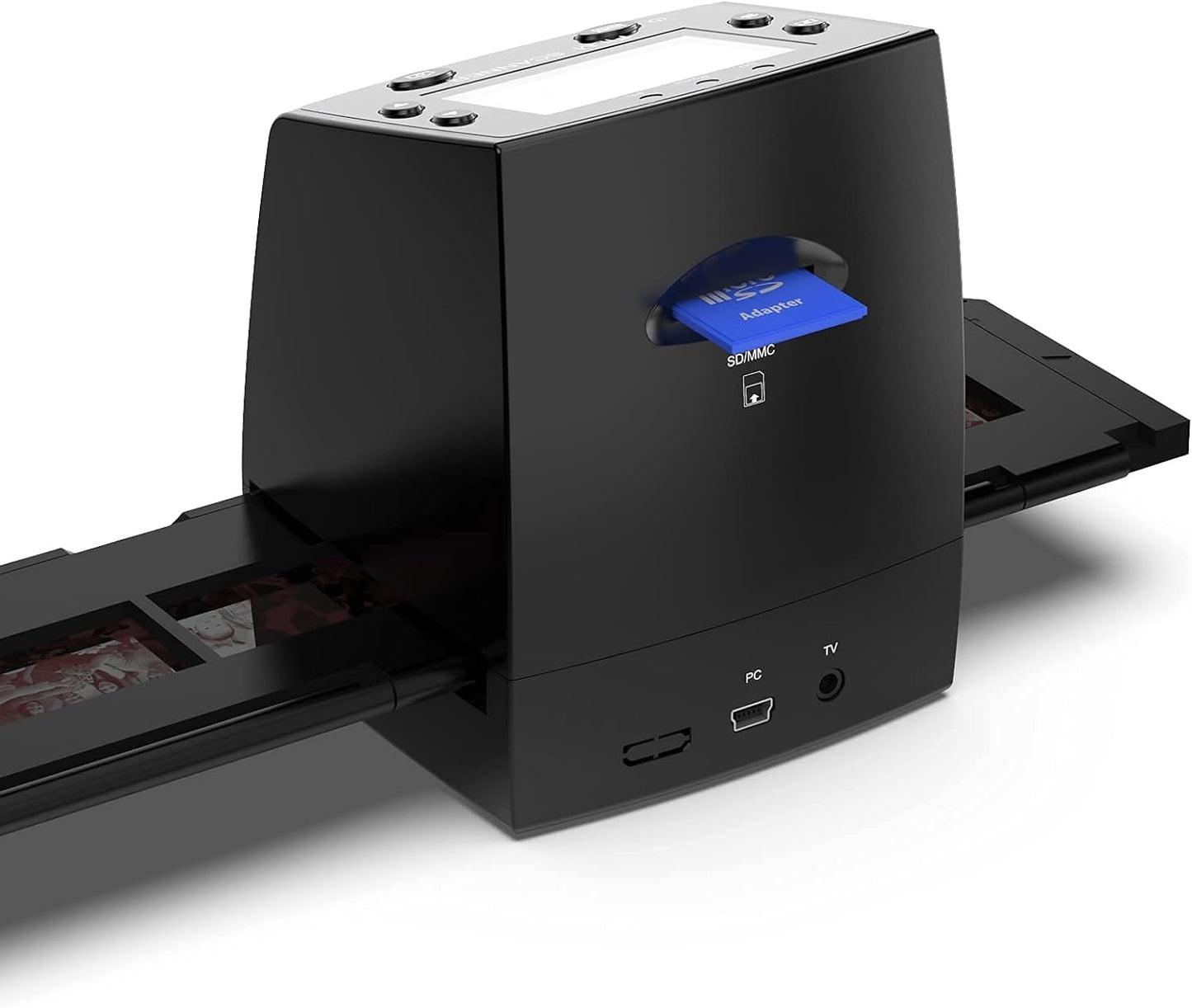 135 Film Negative Scanner Slide Viewer, Converts 35mm Film Negatives & Slides to Digital JPEG Images, 2.4 LCD Screen, with Quick Slide Holder
