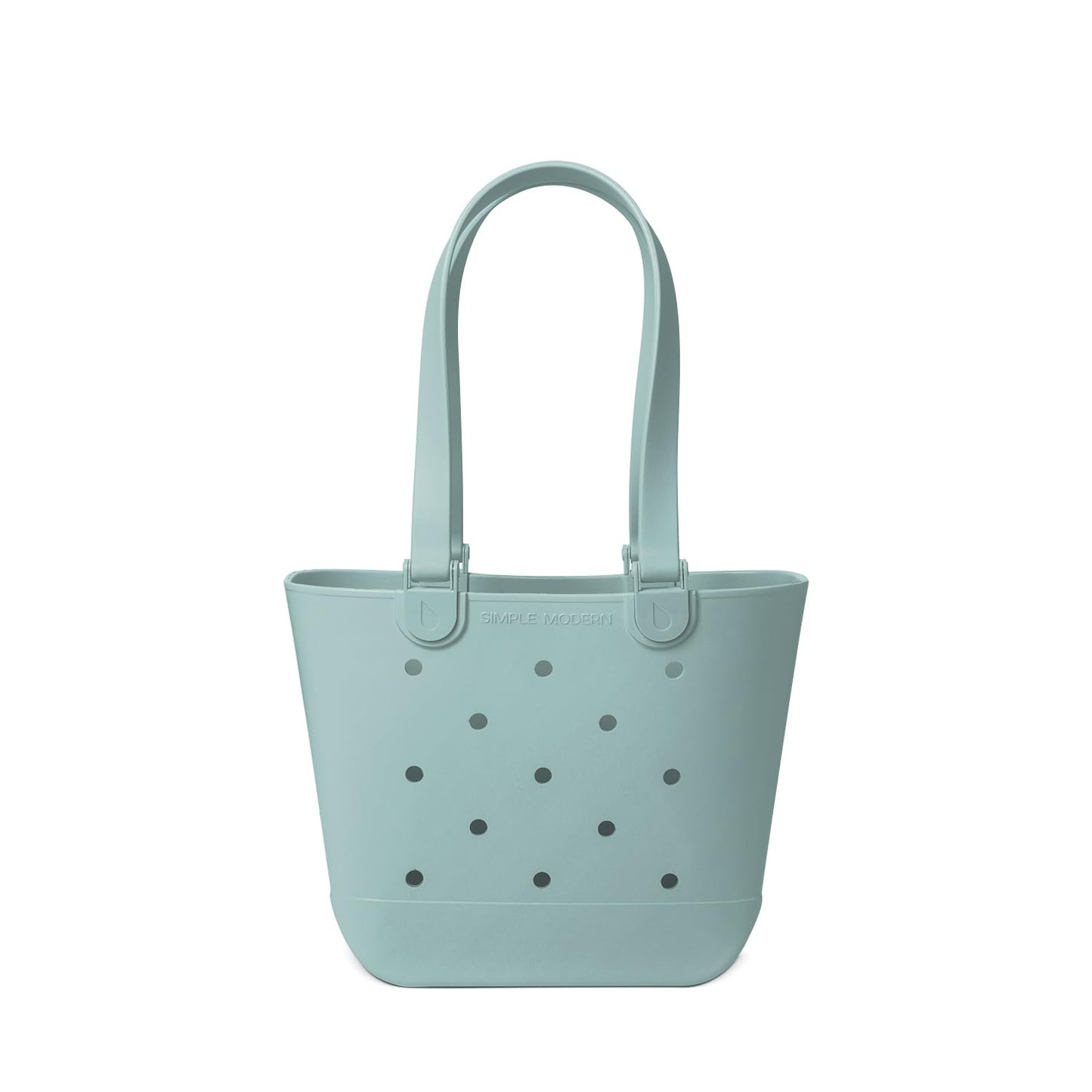 Simple Modern Medium Beach Bag | Waterproof Getaway Rubber Tote with Zipper Pocket for Travel, Pool, Boat, Groceries, Sports | Sea Glass Sage