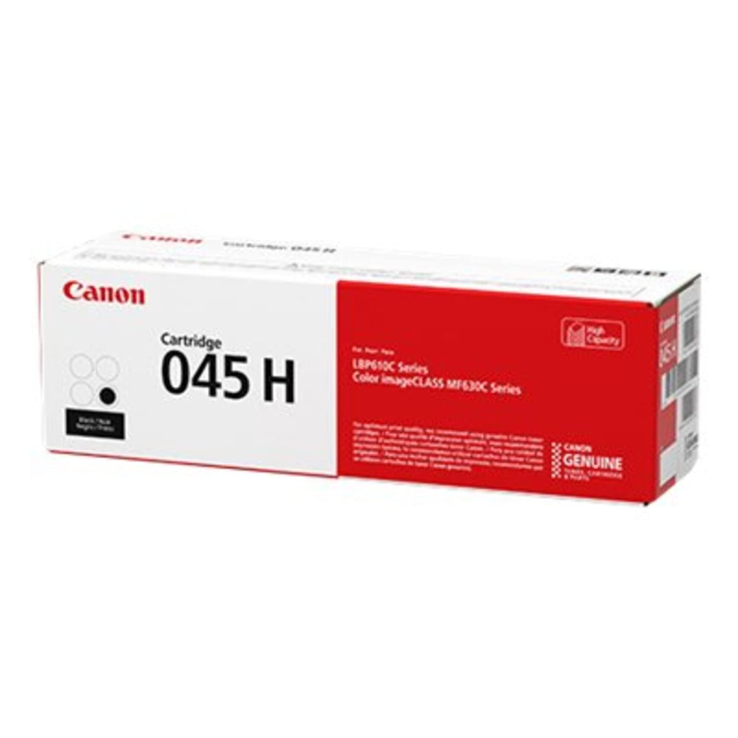 Canon Genuine Toner, Cartridge 045 Black, High Capacity (1246C001), 1 Pack Color imageCLASS MF634Cdw, MF632Cdw, LBP612Cdw Laser Printer,High Yield Black