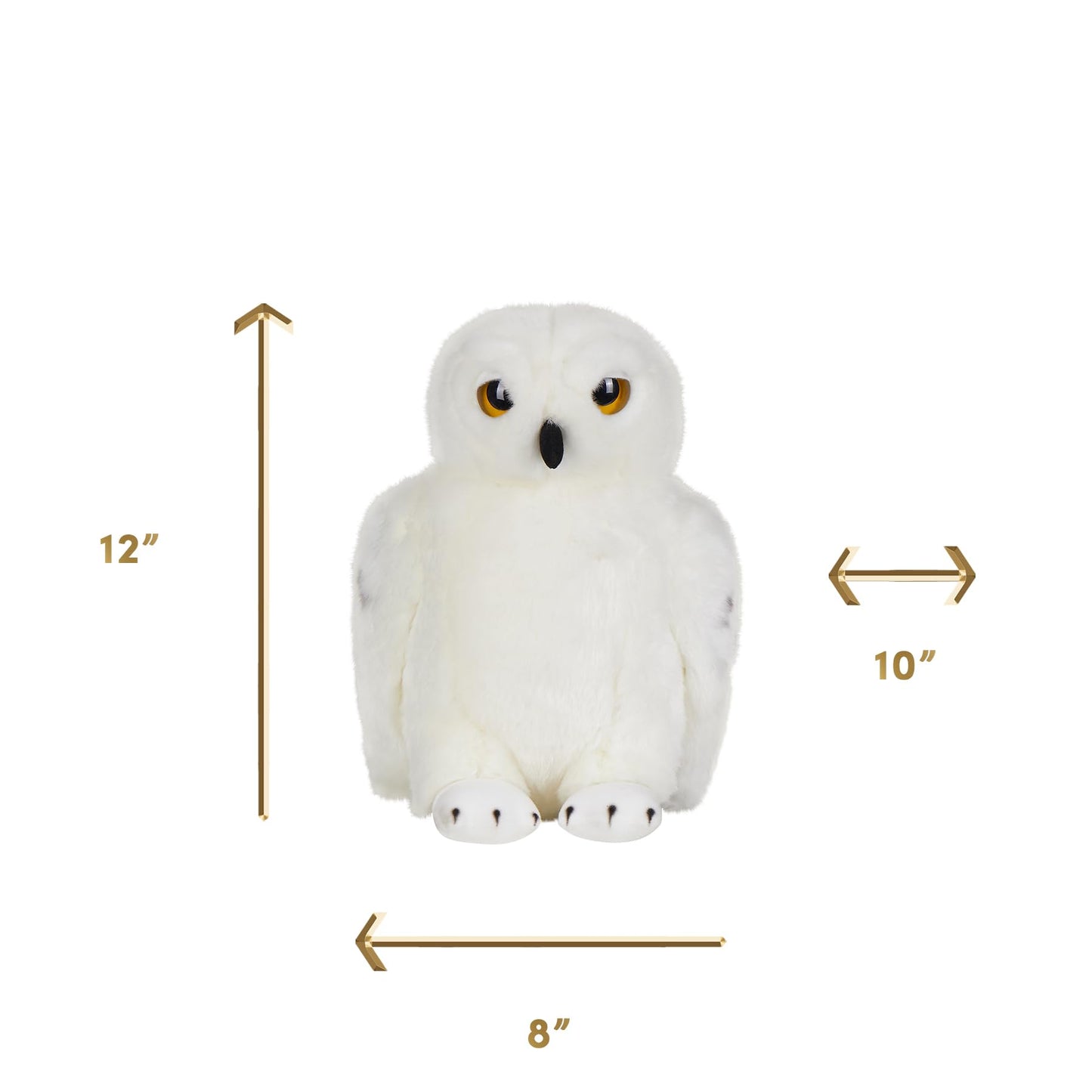 Harry Potter Hedwig Soft Toy - Large 12" Plush Owl - Collectible Toy - White Snowy Owl with Yellow Eyes & Black Beak - Stuffed Animal Gift for Fans, Kids & Collectors