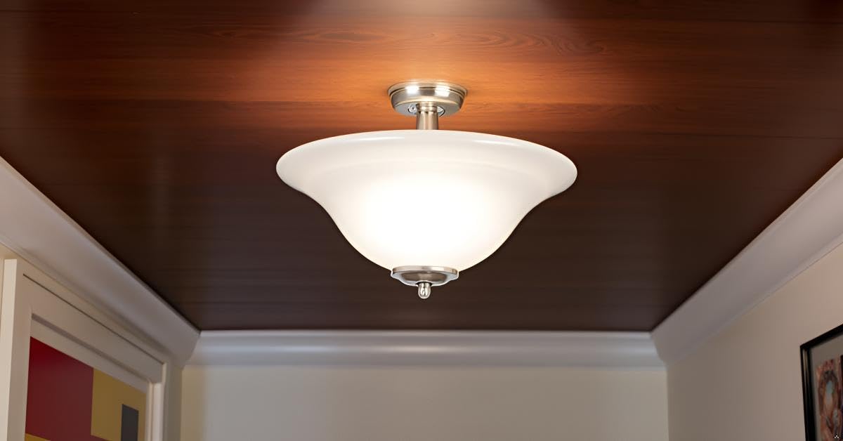 Aspen Creative 25007-64-1 Replacement Frosted Glass shade for Flush Mount or Semi-Flush Mount, 1/2" Central Hole,12-7/8" Diameter x 5" Height