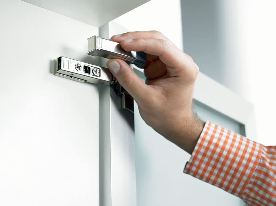 Blum 973A0500.01x20 973A Blumotion Straight Arm Full Overlay Hinge for Doors, Nickel Finish (Pack of 20)