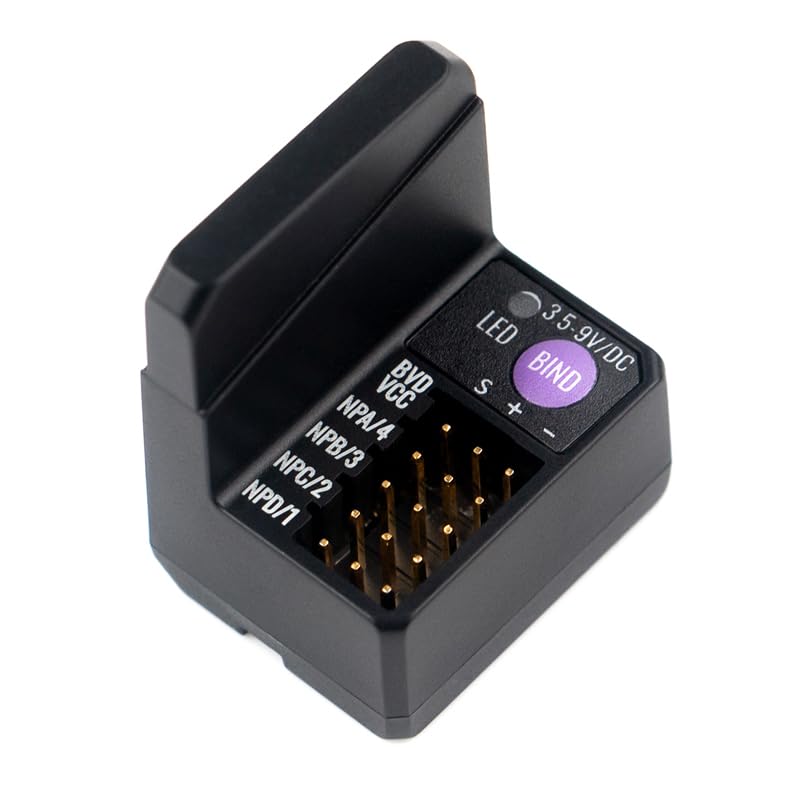 GoolRC Flysky FGr4D Receiver, 2.4GHz 4 Channels AFHDS 3 Receiver Built-in Dual Antenna PWM/PPM/i-BUS2/S.Bus/i-Bus Output Compatible with Flysky Noble NB4 PL18 EL18 RC Transmitter for RC Car Boat