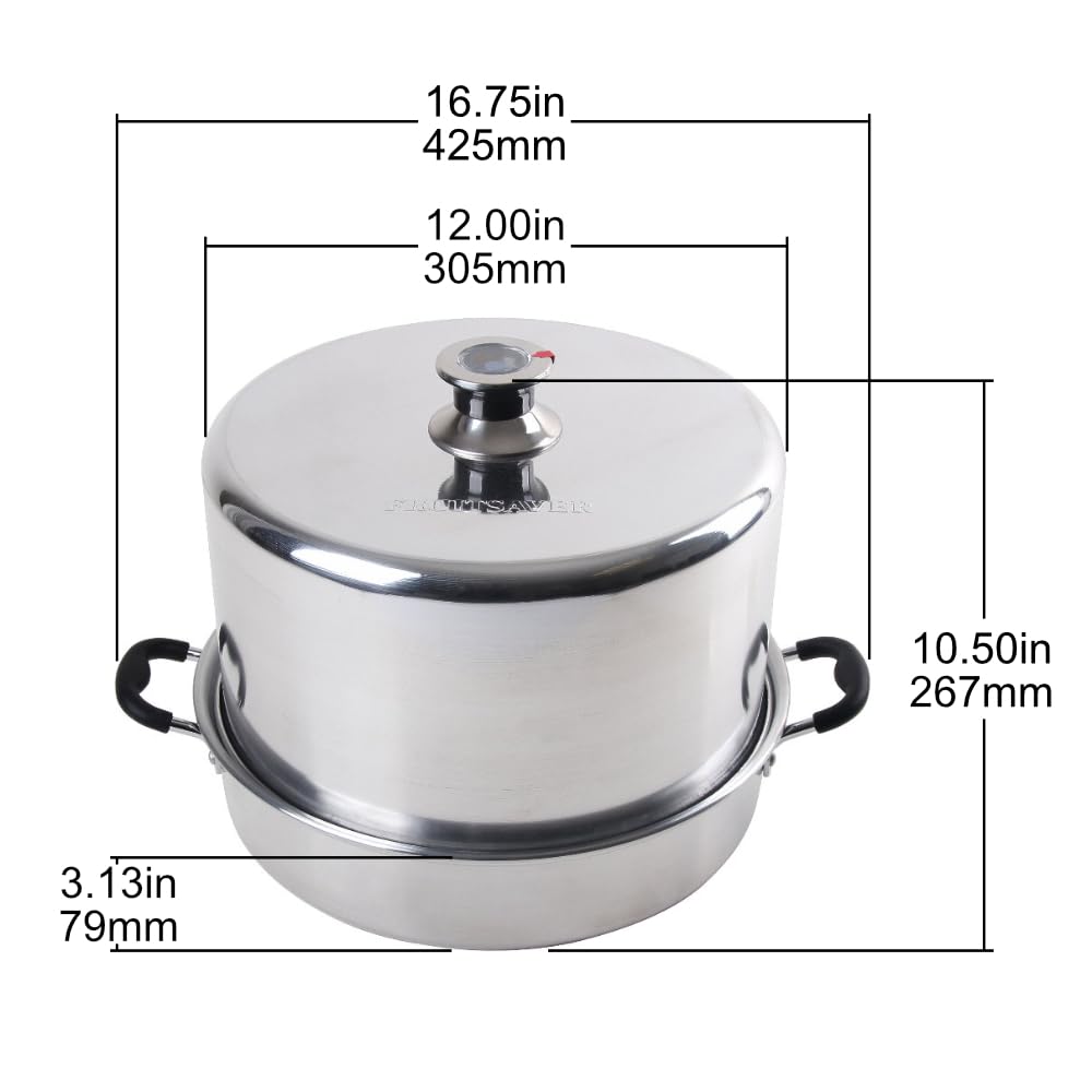 Kitchen Crop Steam Canner with Temperature Indicator (Aluminum Steam Canner)