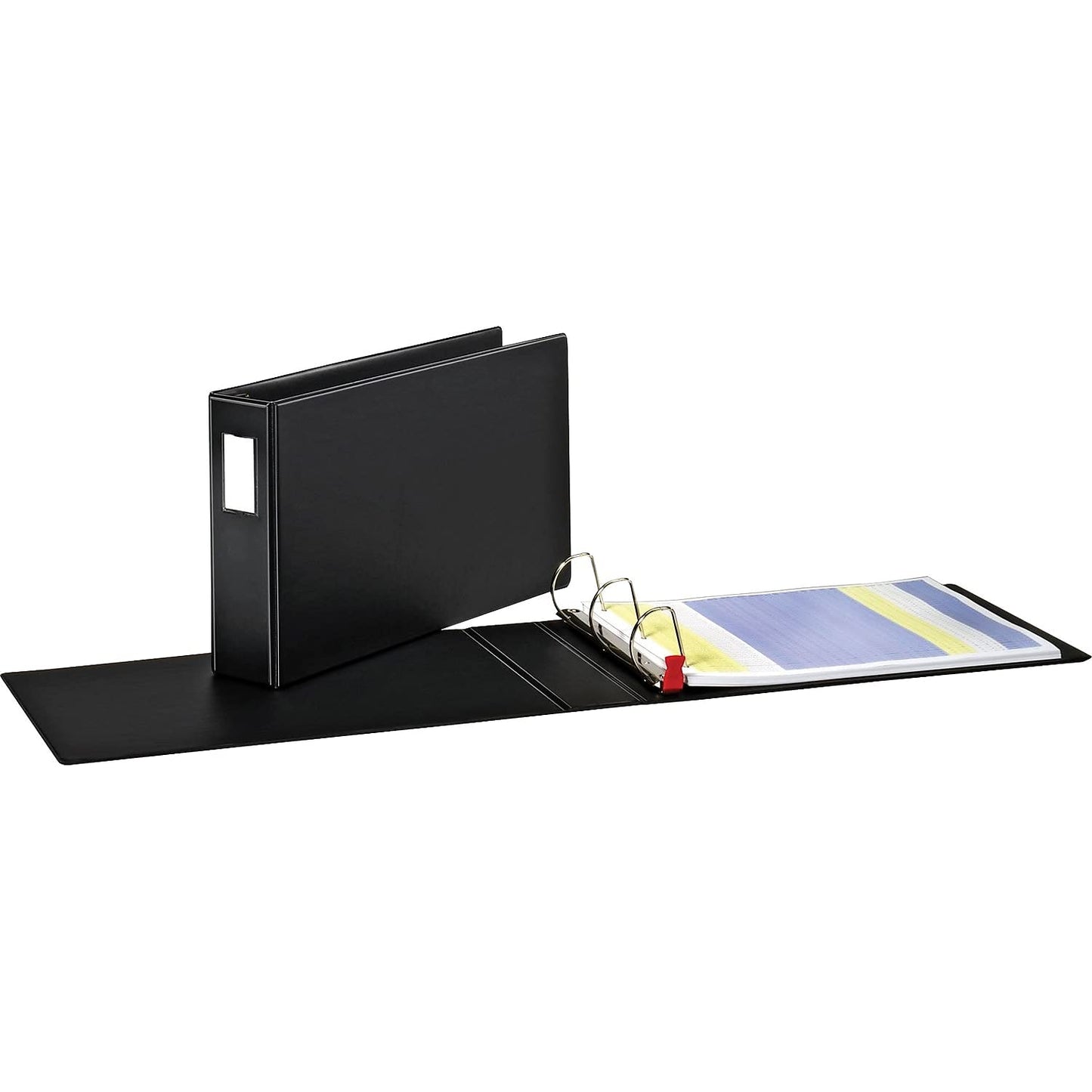 Cardinal® Premier 11" x 17" Binder, Easy Open® Locking Slant-D® Rings, 3", 650-Sheet Capacity, Black with Spine Label Holder