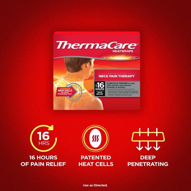 ThermaCare Neck Shoulder and Wrist Heatwrap - 3 count - Pack of 8