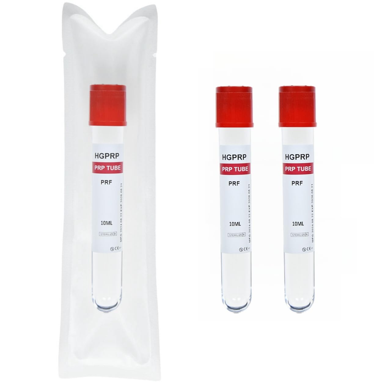 50 Tubes Platelet Rich Fibrin 10ml PRF Tubes with No Additive PRF Tube