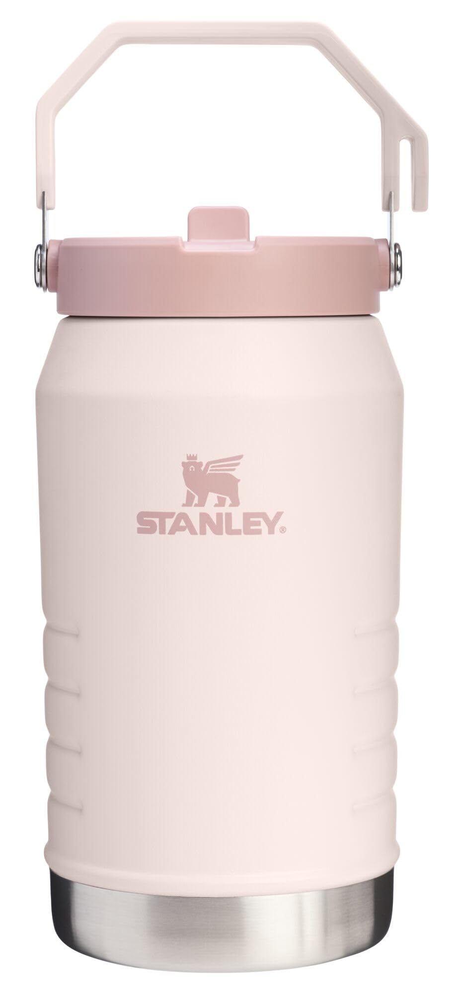 STANLEY IceFlow 2.0 Flip Straw Jug with Handle 64 oz | Twist On Lid and Flip Up Straw | Leakproof for Travel and Sports | Insulated Stainless Steel |BPA-Free | Rose Quartz
