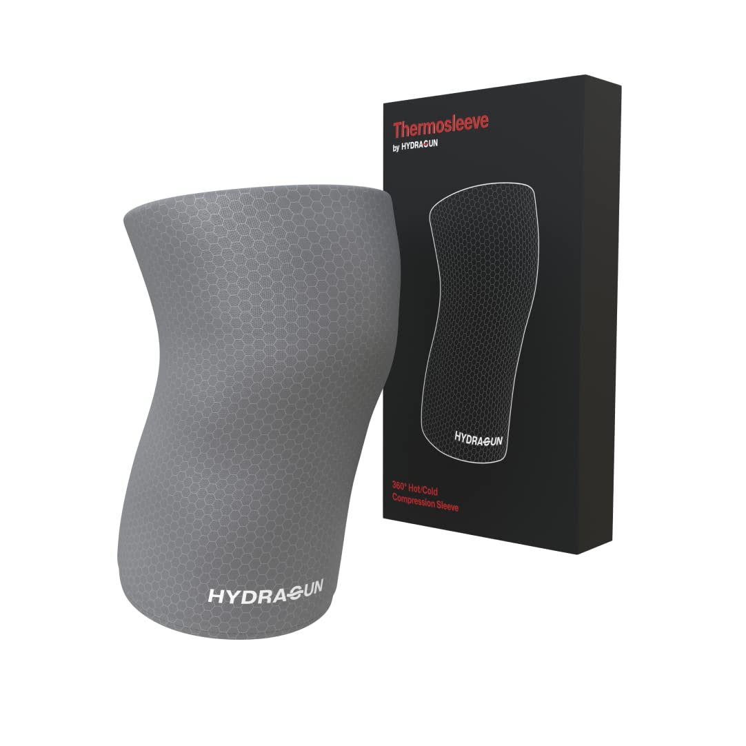 HYDRAGUN Thermosleeve 360° Hot/Cold Compression Sleeve for Knee, Joint, Muscle Pain, Cold and Heat Therapy (Medium)