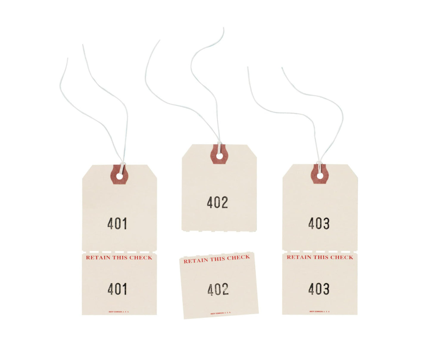 Avery 18670 Duplicate Auto Park Tags, 1-500, 4 3/4 x 2 3/8, Manila (Box of 500)