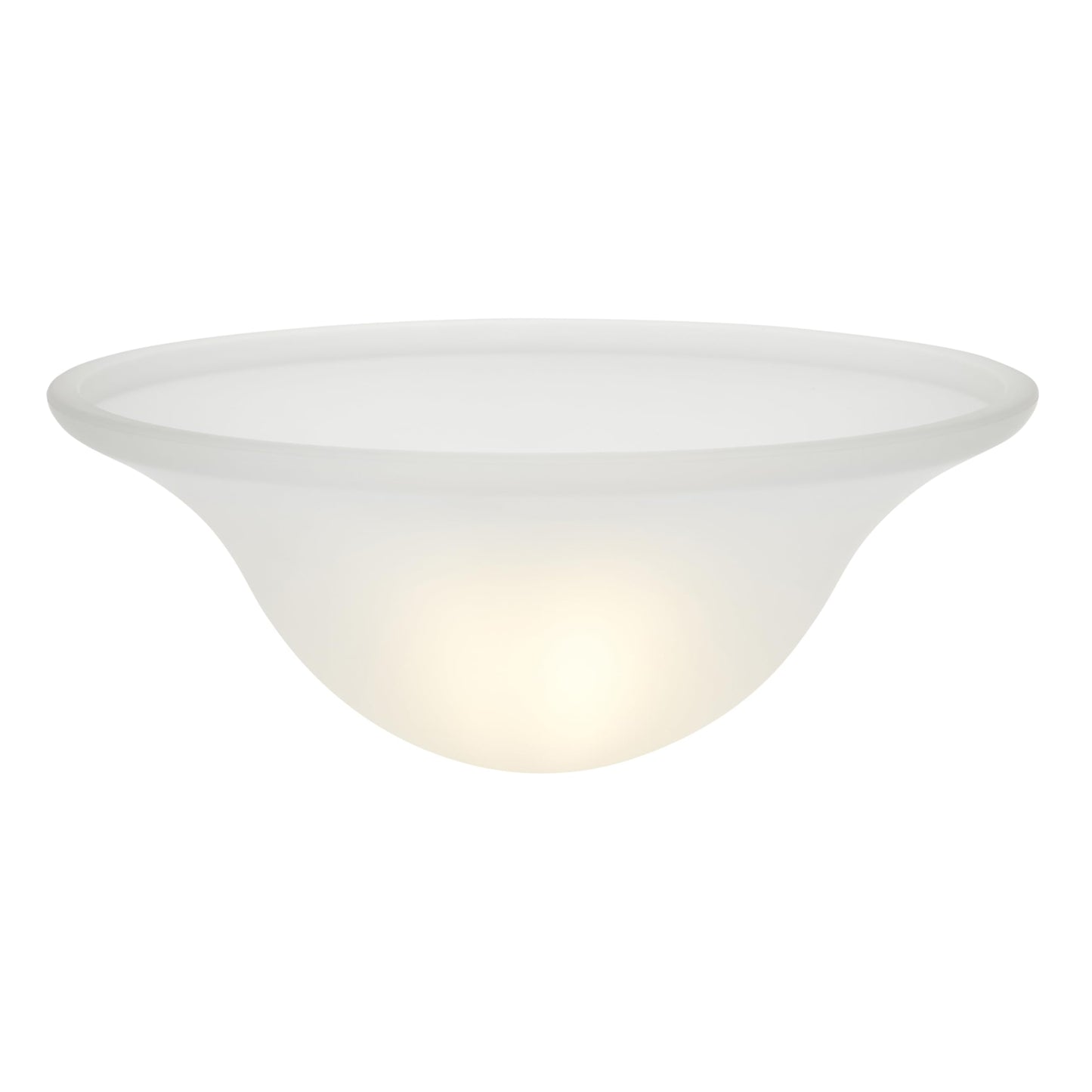 Aspen Creative 25007-64-1 Replacement Frosted Glass shade for Flush Mount or Semi-Flush Mount, 1/2" Central Hole,12-7/8" Diameter x 5" Height