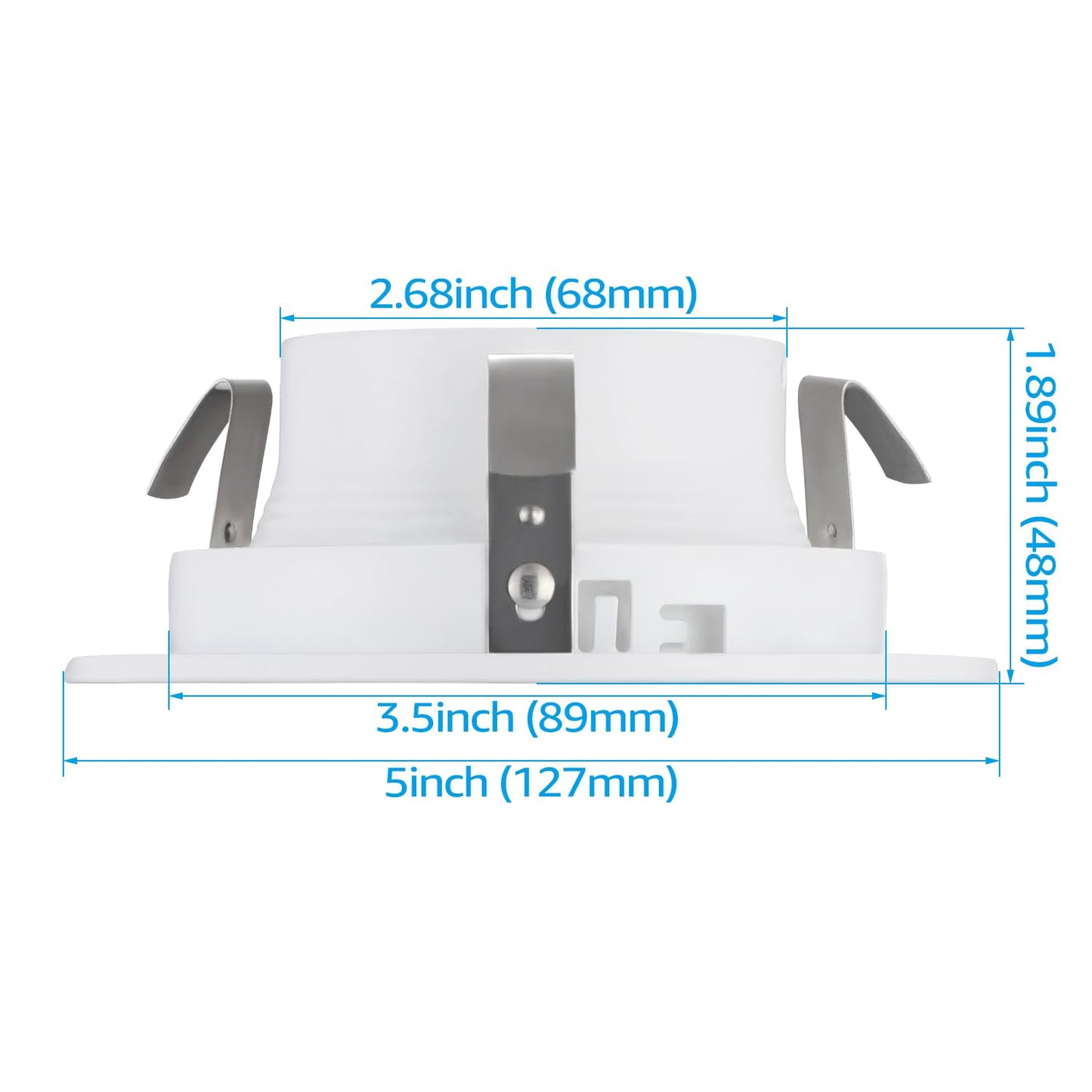 TORCHSTAR 12-Pack 4 Inch Classic White Recessed Light Trim, Metal Can Light Trim, Step Baffle with Ring, Fit Halo/Juno Remodel Recessed Housing, 4 Inch Trim for PAR16, PAR20, BR20, White