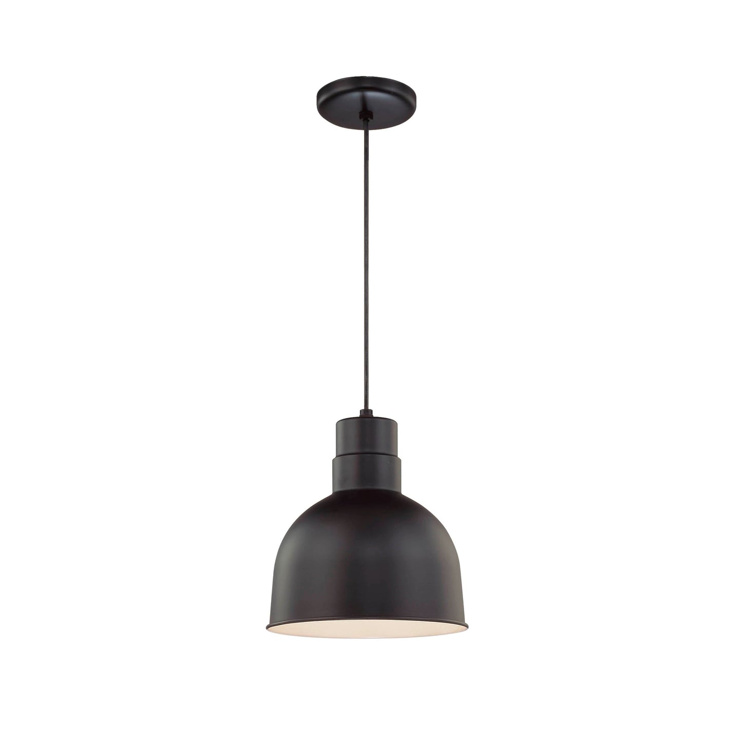 ML Lighting RDBC10-SB One Light Pendant, Black