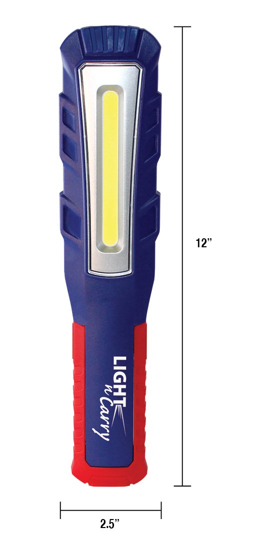 Clore Automotive Light-N-Carry LNC1841 Industrial Grade Rechargeable Work Light with Magnetic Base, Hanging Hooks, and USB Charging Output- 800 Lumen