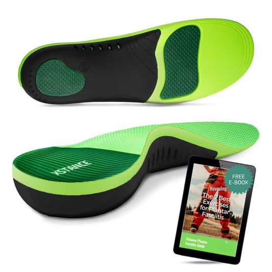 XSTANCE Insoles for Shoes and Work Boots | Plantar Fasciitis Relief & Arch Support | Orthotic Inserts for Men & Women | Relieve Foot Pain | Anti-Fatigue Good for 200+ lbs (8-10 Men / 9-11 Women)