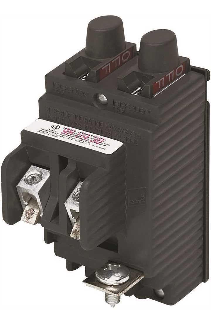 UBIP2020 New Pushmatic Replacement. 20 Amp Tandem Single Pole Circuit Breaker Manufactured By Connecticut Electric.