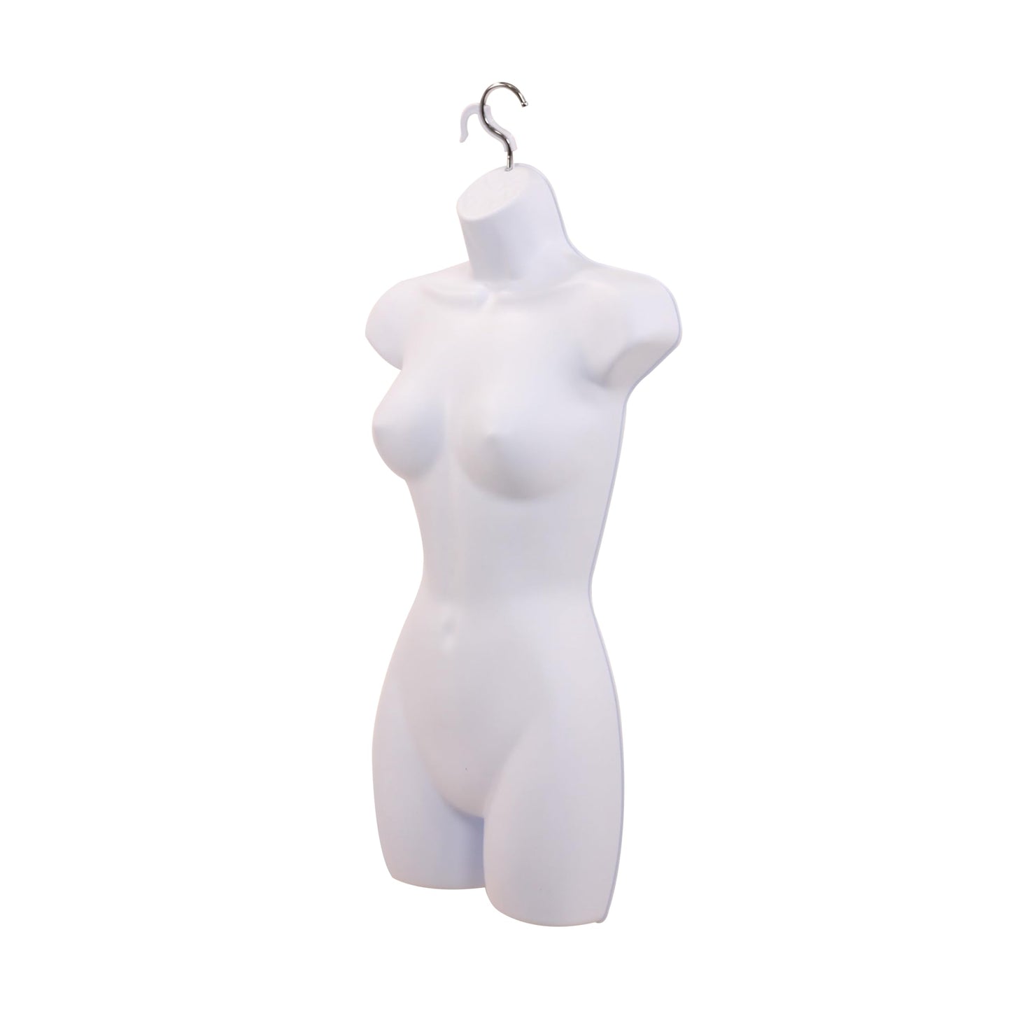 SSWBasics Female Mannequin Torso - Fits Women’s Sizes 5-10 - Molded, Shatterproof & White